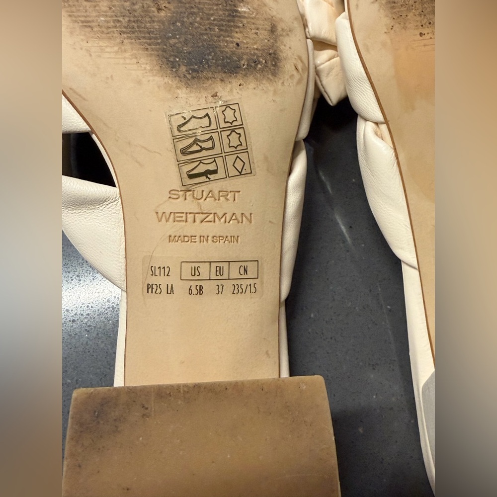 STUART WEITZMAN Sofia 45MM Bow Leather Sandals Size 6.5 - Picture 12 of 13